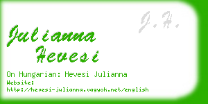 julianna hevesi business card